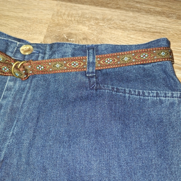 NWT WHITE STAG Jeans M8d Calf Capri With Belt Size 14 - Picture 4 of 9